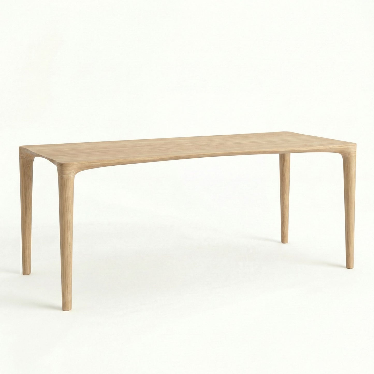 ÉTAUDORÉ L'Argentine Solid Oak Wood rectangular table in raw finish