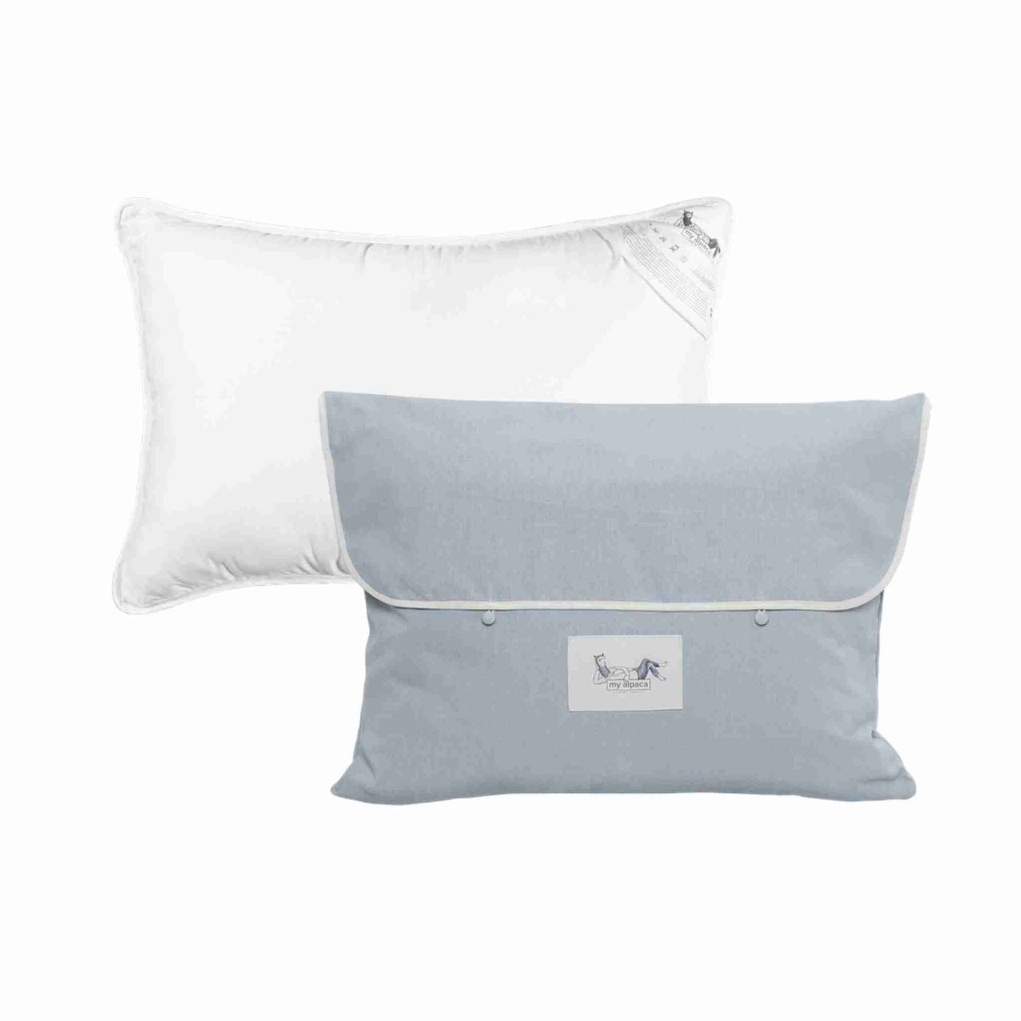 ÉTAUDORÉ MyAlpaca alpaca pillow with case, filled with 100% alpaca fibre, hypoallergenic & thermoregulatory