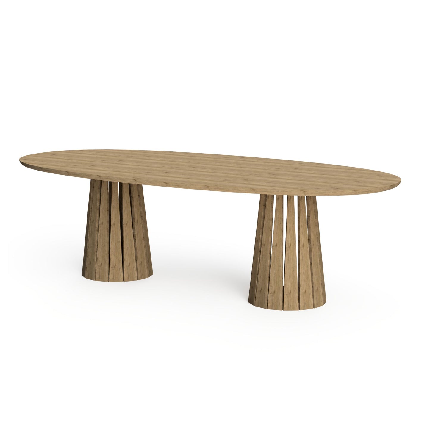 ÉTAUDORÉ Noemi Rounded Oval Table in solid oak wood, designed in collaboration with Noemi Gwalter Rubino