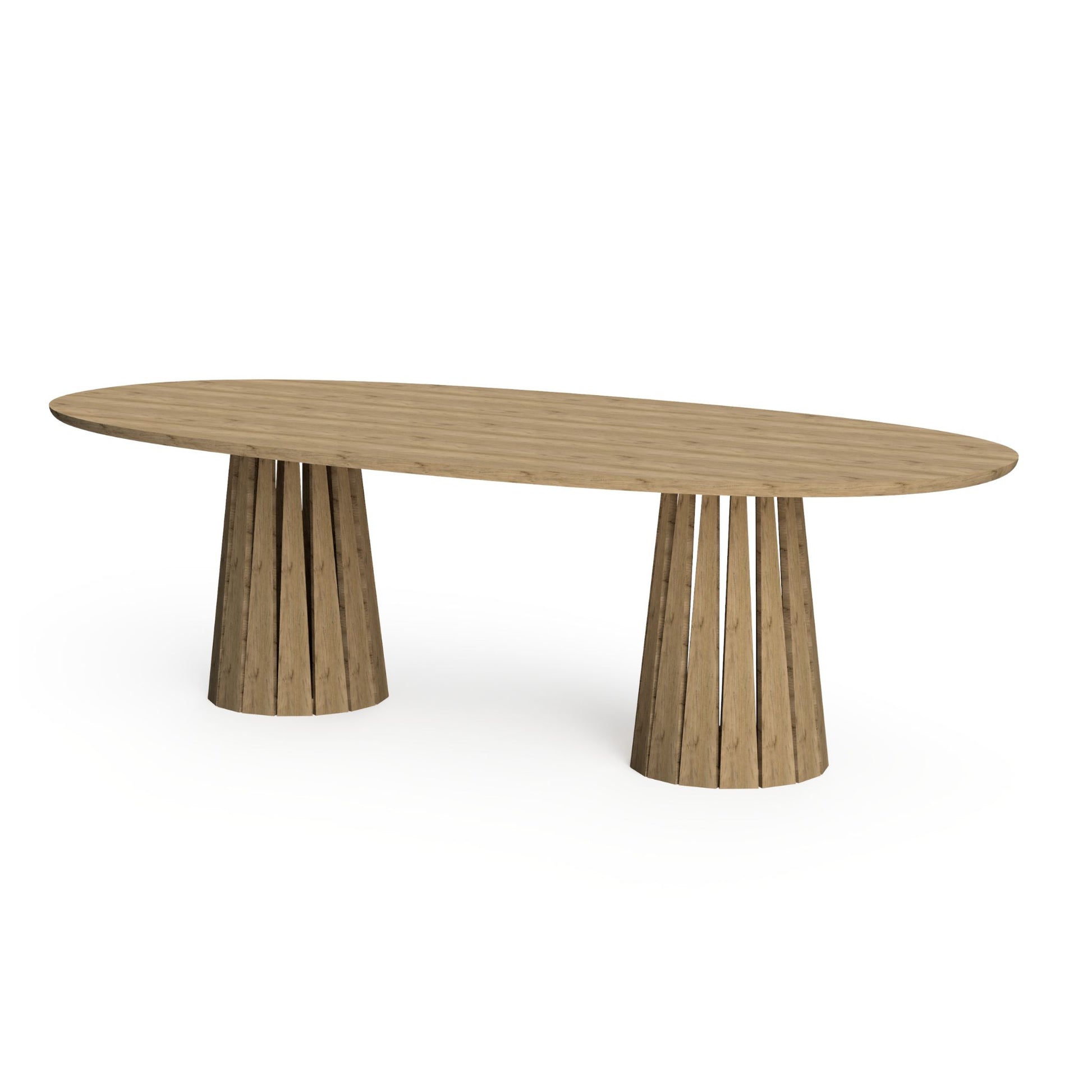 ÉTAUDORÉ Noemi Rounded Oval Table in solid oak wood, designed in collaboration with Noemi Gwalter Rubino