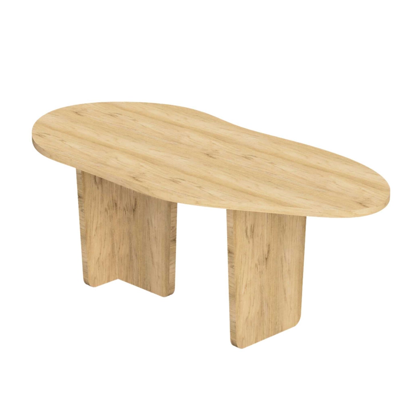 ÉTAUDORÉ & Our Wabi Sabi Home Agata organic shape table in solid oak wood