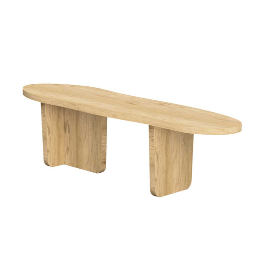 ÉTAUDORÉ & Our Wabi Sabi Home Emma organic shape bench in solid oak wood