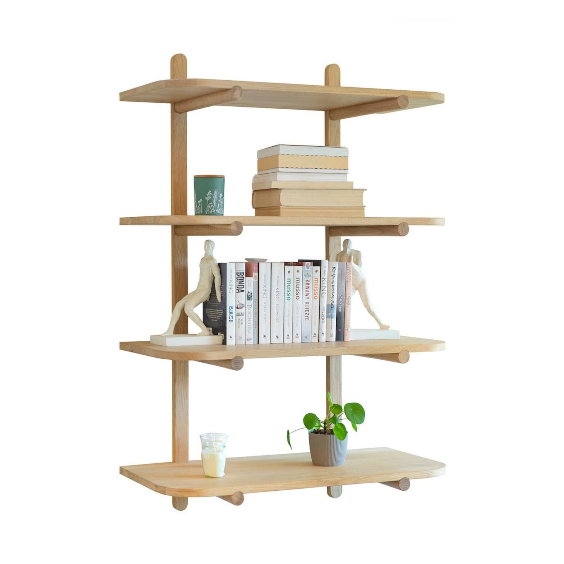 ETAUDORE Piz Palu solid oak wood bookshelf