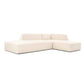 Angle view of the ÉTAUDORÉ Saane sofa in white-cream