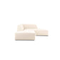 Side view of the ÉTAUDORÉ Saane sofa in white-cream