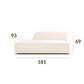 Left double seater with partial backrest module (module 8) dimensions of the ÉTAUDORÉ Saane modular sofa