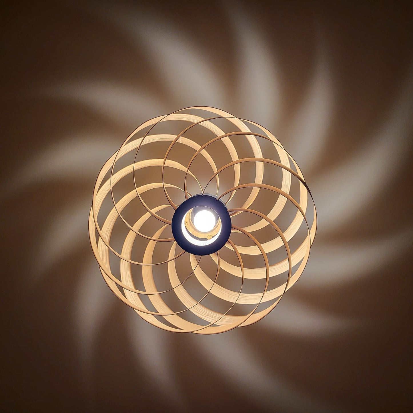 Cloud Sculptural Ceiling Lamp in Solid Ash Wood