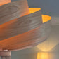 Close-up of natural ash wood grain and oil-wax finish on Cloud lamp