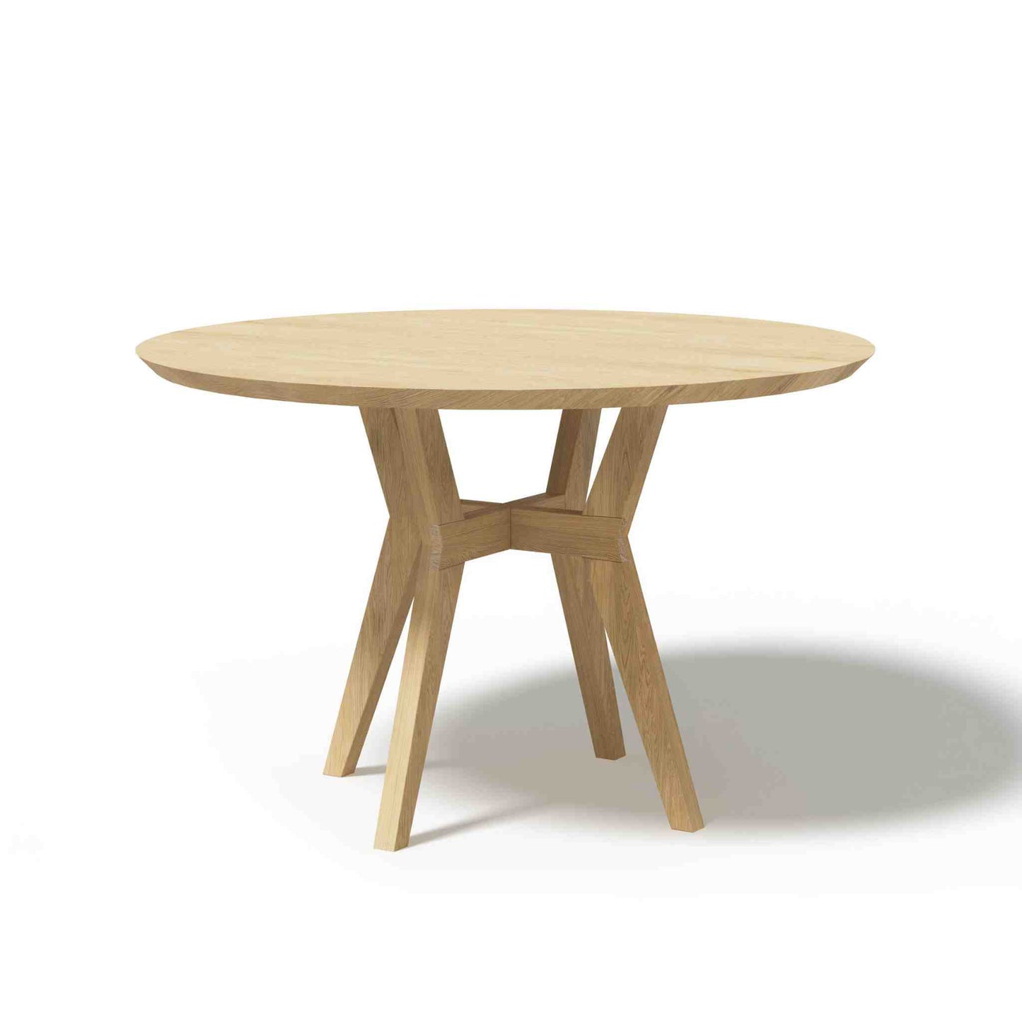 Lyskamm Round Dining Table in Solid Oak Wood