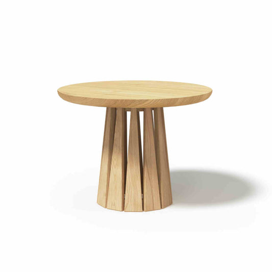 Round Rigi Coffee Table in solid oak wood with a beautiful base