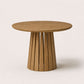 Round Rigi table from ÉTAUDORÉ in solid oak wood with a beautiful base in a dark finish