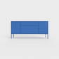 Arnika 02 Sideboard in Azure color, powder-coated steel, elegant and modern piece of furniture for your living room