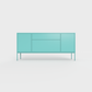 Arnika 02 Sideboard in Forget me not color, powder-coated steel, elegant and modern piece of furniture for your living room