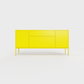 Arnika 02 Sideboard in Lemon color, powder-coated steel, elegant and modern piece of furniture for your living room