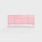 Arnika 02 Sideboard in Lily color, powder-coated steel, elegant and modern piece of furniture for your living room