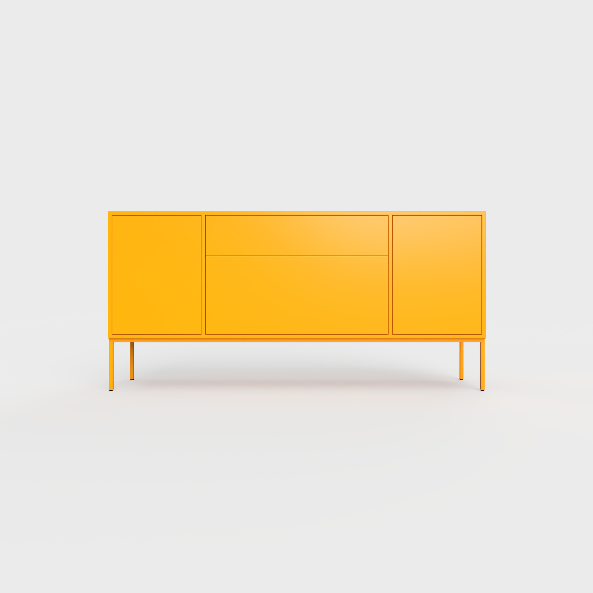 Arnika 02 Sideboard in Orange color, powder-coated steel, elegant and modern piece of furniture for your living room