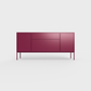Arnika 02 Sideboard in Plum color, powder-coated steel, elegant and modern piece of furniture for your living room