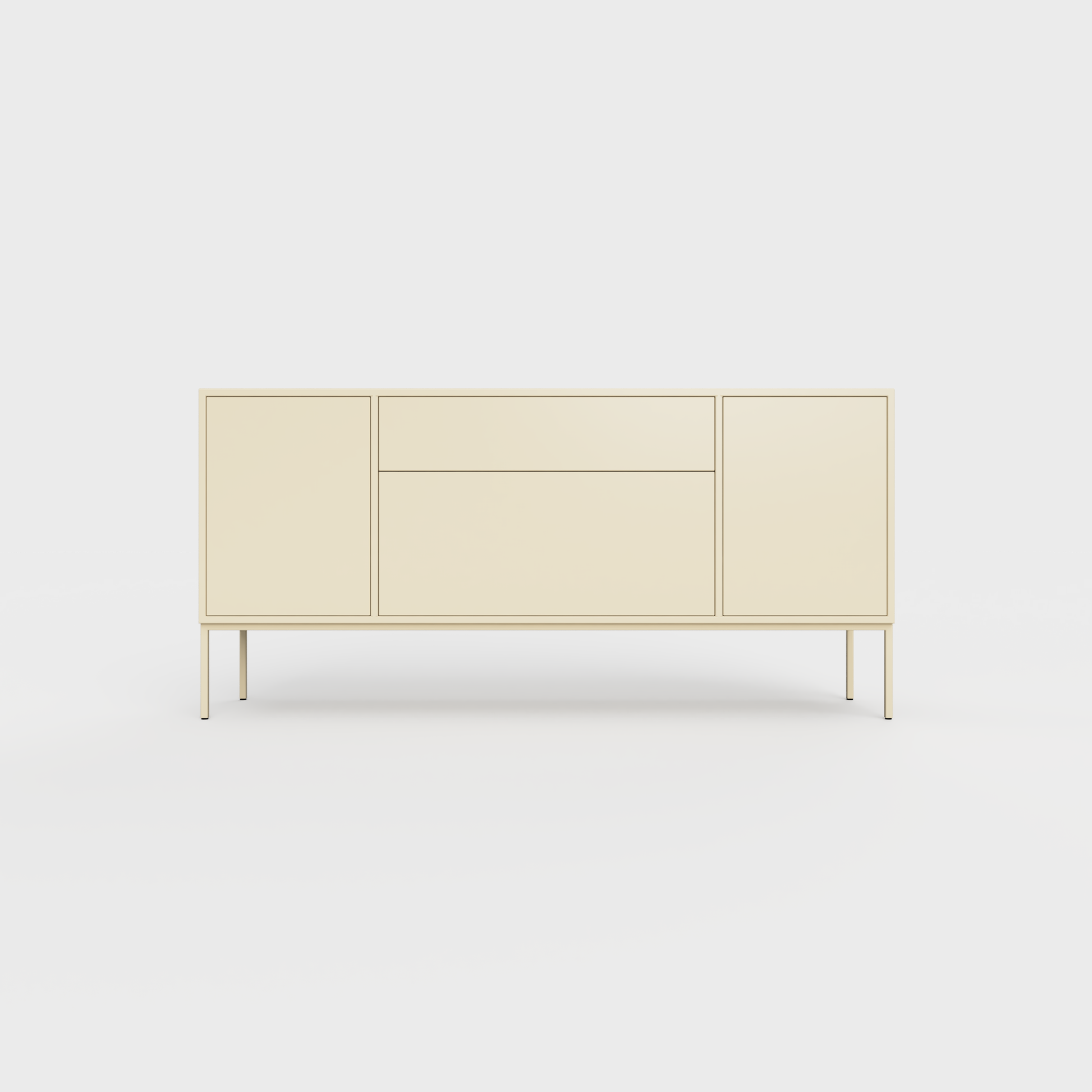 Arnika 02 Sideboard in Sand color, powder-coated steel, elegant and modern piece of furniture for your living room