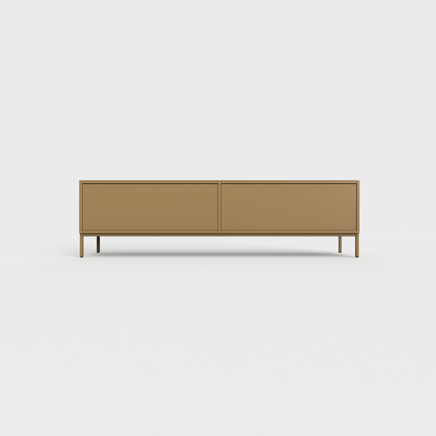 Prunus 01 Lowboard in Desert Palm color, powder-coated steel, elegant and modern piece of furniture for your living room