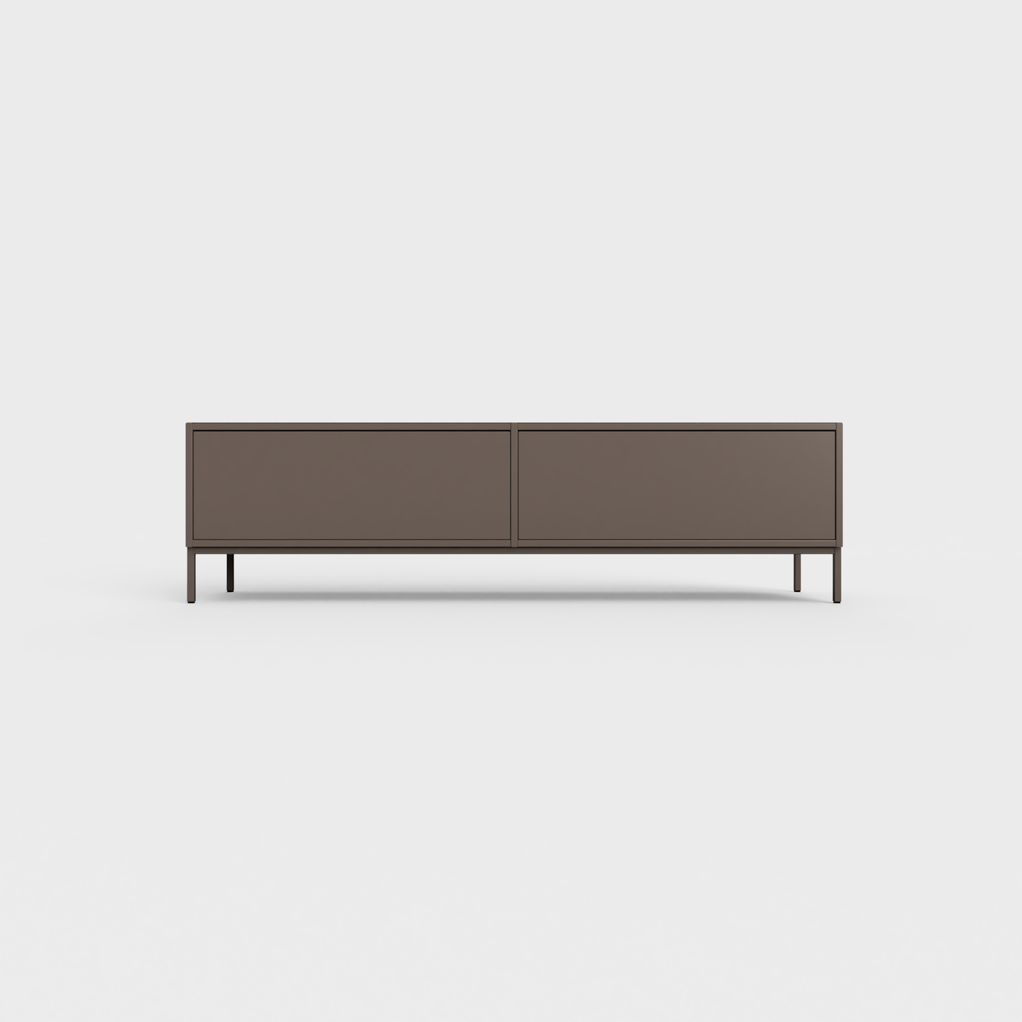 Prunus 01 Lowboard in Earth color, powder-coated steel, elegant and modern piece of furniture for your living room