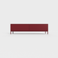 Prunus 01 Lowboard in Ruby color, powder-coated steel, elegant and modern piece of furniture for your living room