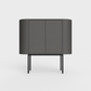 Siena 01 Sideboard in anthracite color, powder-coated steel, elegant and modern piece of furniture for your living room