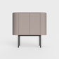 Siena 01 Sideboard in cold beige color, powder-coated steel, elegant and modern piece of furniture for your living room