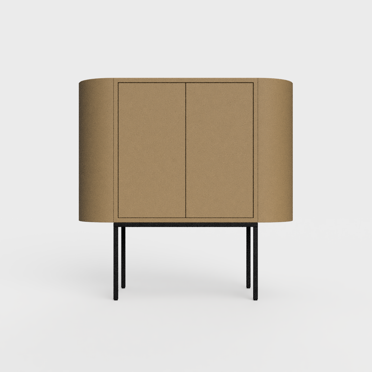Siena 01 Sideboard in desert palm color, powder-coated steel, elegant and modern piece of furniture for your living room