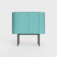 Siena 01 Sideboard in foreget me not color, powder-coated steel, elegant and modern piece of furniture for your living room
