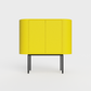 Siena 01 Sideboard in lemon color, powder-coated steel, elegant and modern piece of furniture for your living room