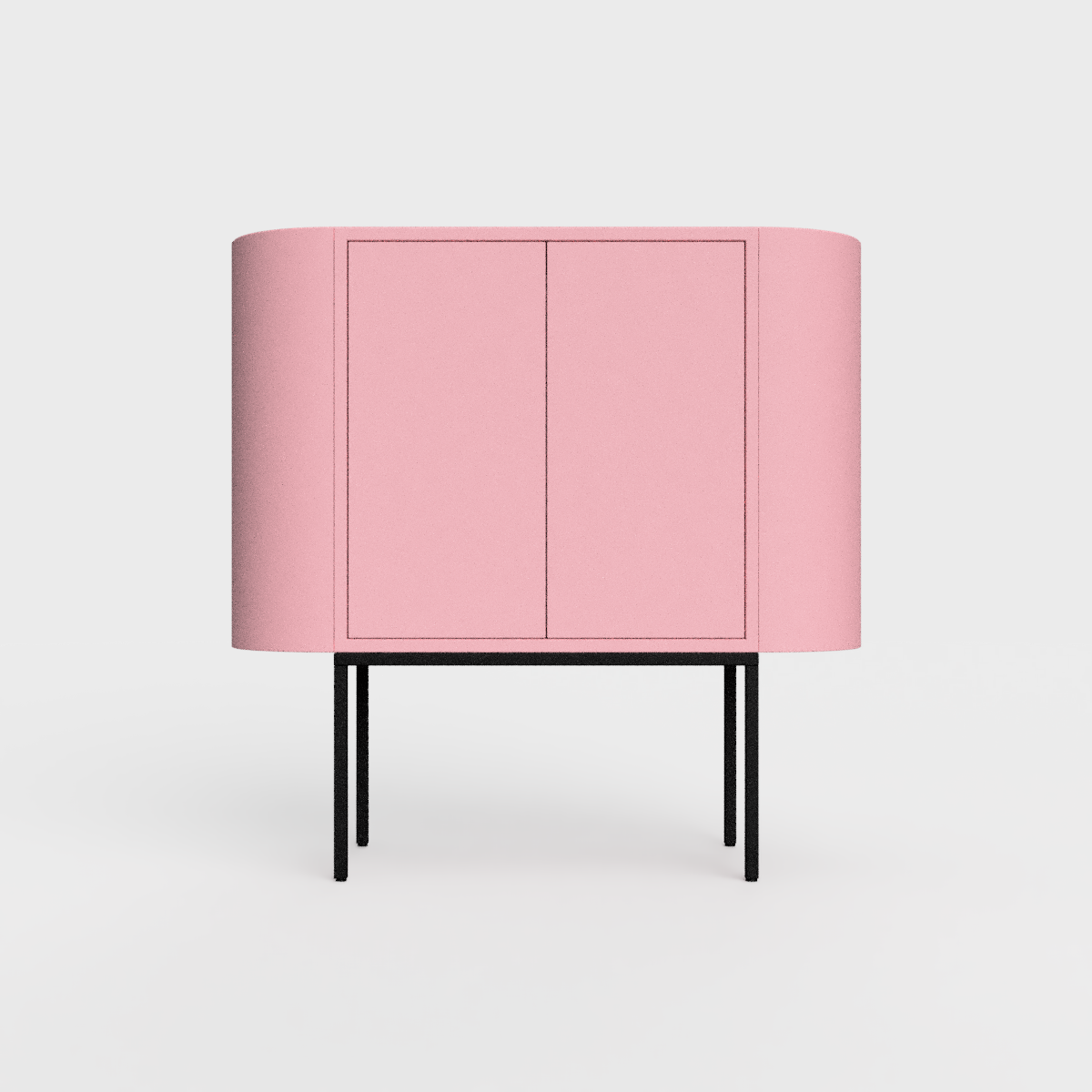 Siena 01 Sideboard in lily color, powder-coated steel, elegant and modern piece of furniture for your living room