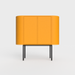 Siena 01 Sideboard in orange color, powder-coated steel, elegant and modern piece of furniture for your living room