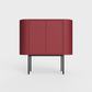 Siena 01 Sideboard in Ruby color, powder-coated steel, elegant and modern piece of furniture for your living room