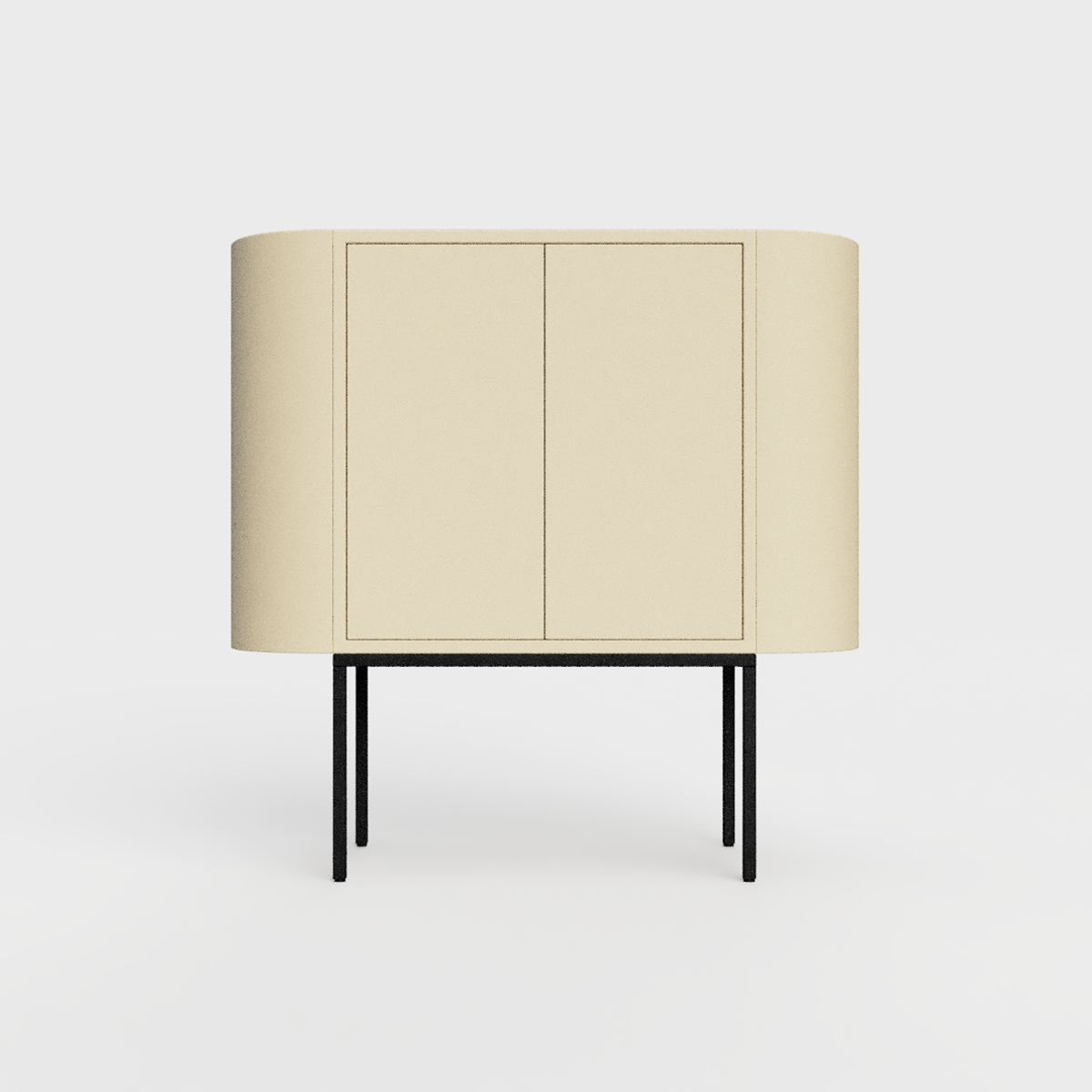 Siena 01 Sideboard in sand color, powder-coated steel, elegant and modern piece of furniture for your living room