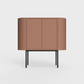 Siena 01 Sideboard in terracotta color, powder-coated steel, elegant and modern piece of furniture for your living room