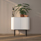 Siena 01 Sideboard in white color, powder-coated steel, elegant and modern piece of furniture for your living room
